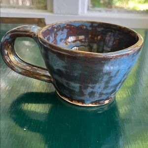 Handcrafted Blue Ceramic Pottery Mug